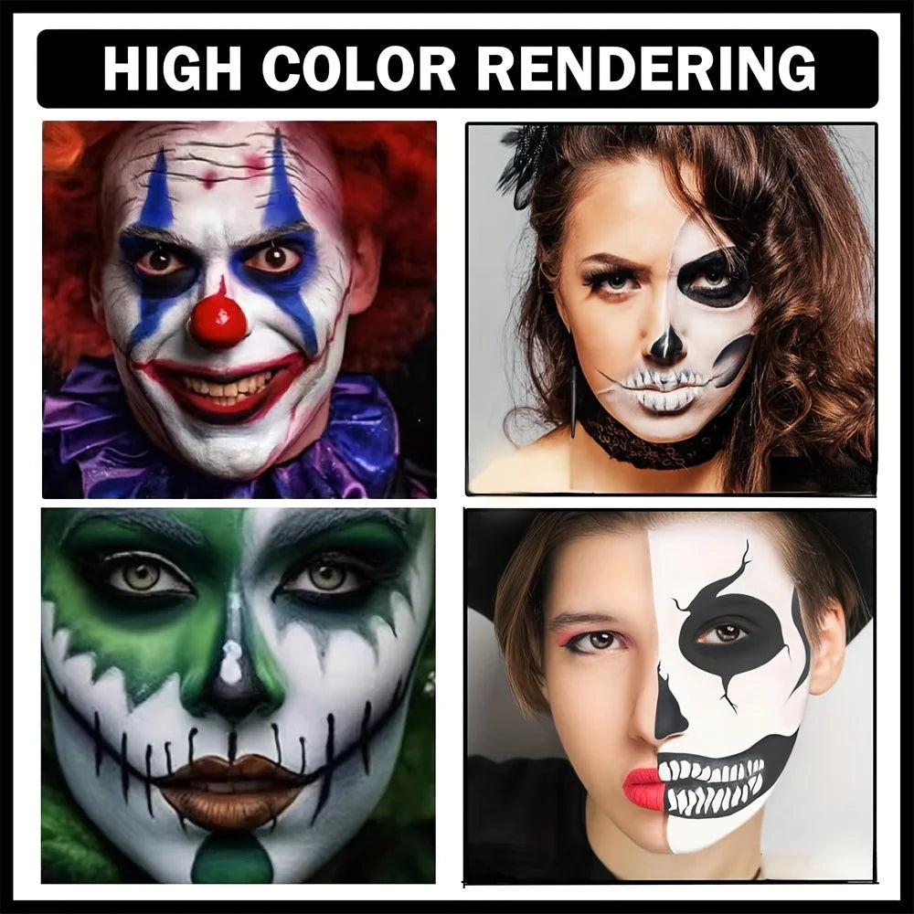 30G Water Solubility Monochromatic Body Paint Black And White Makeup Face Paint Halloween Party Waterproof Makeup Body Painting