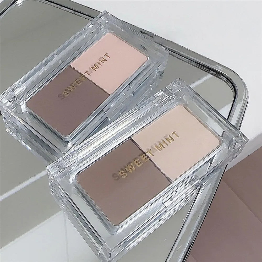 Two-color Nose Shadow Powder Highlighter Contouring Palette Side Shadow V Face Matte Brightening Multifunction Makeup Palette