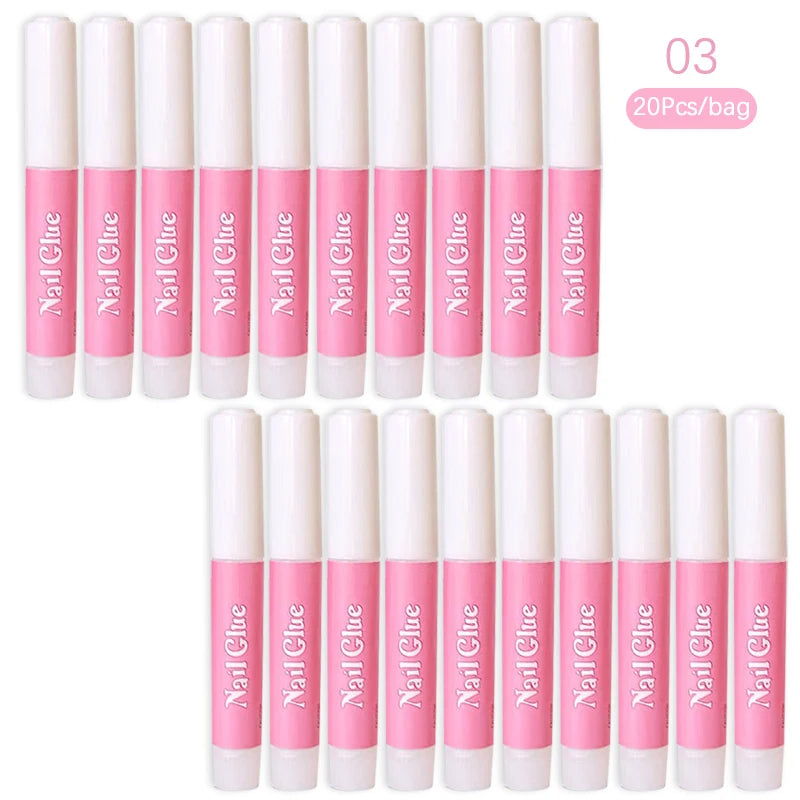 Super Strong Nail Glue Set For False Nail Tips Acrylic Nails Press On Fake Nails Art Decoration Long Lasting Adhesion Gel