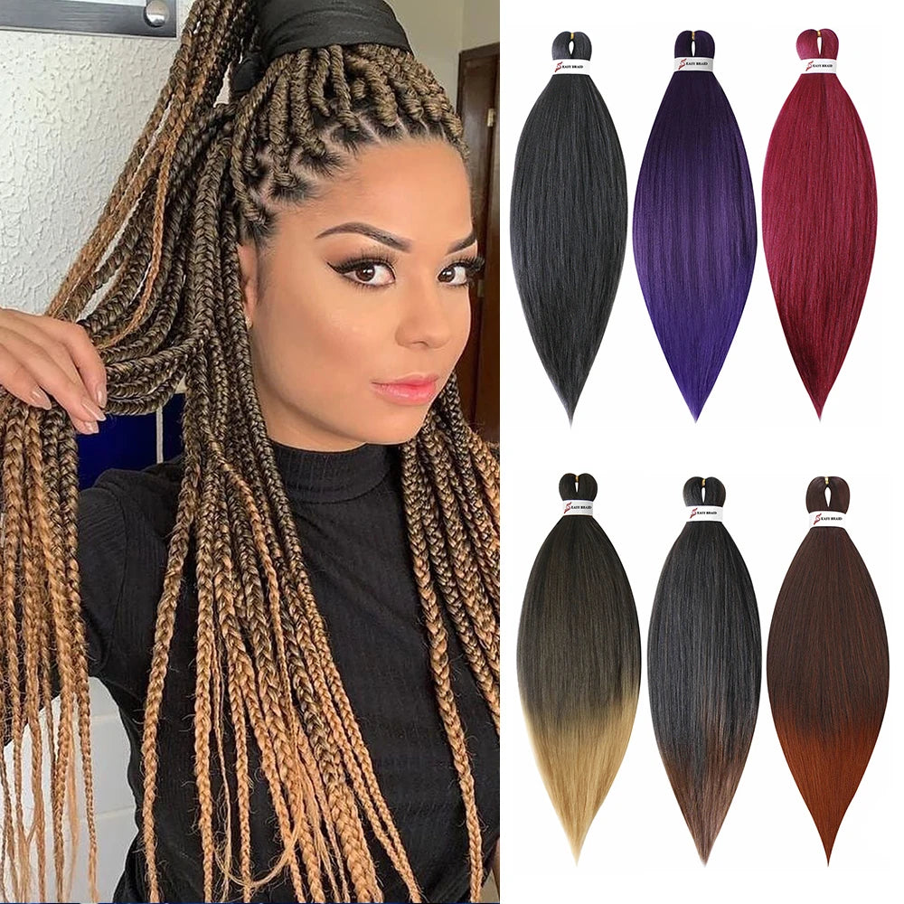 90G Yaki Synthetic Braiding Hair Jumbo Pre Stretched Hair Extensions For Women Kanekalon Curly Crochet Hair Braids Passion Twist