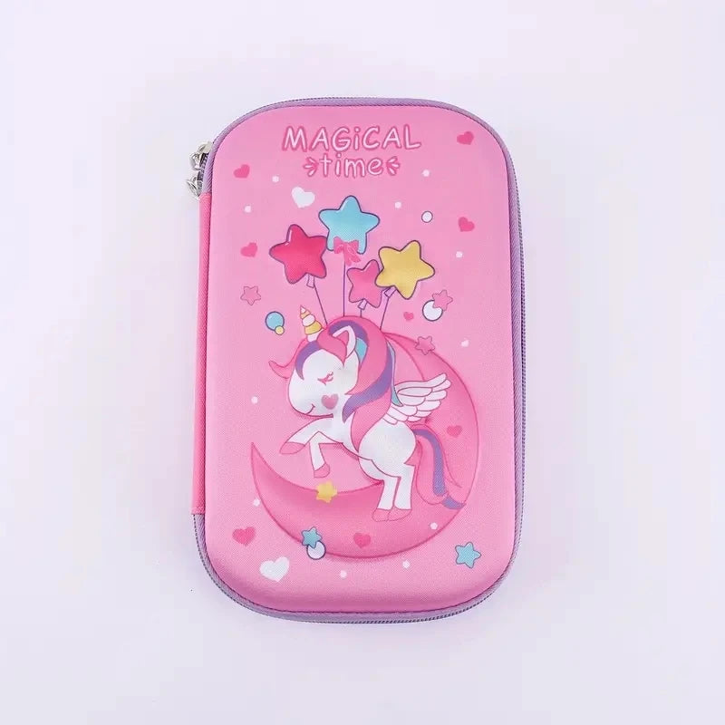 3D EVA Cute Pencil Case Cartoon Unicorn Stationery Box Girls Color Pencil Box Student Pen Case School Supplies Gifts Ipad Case
