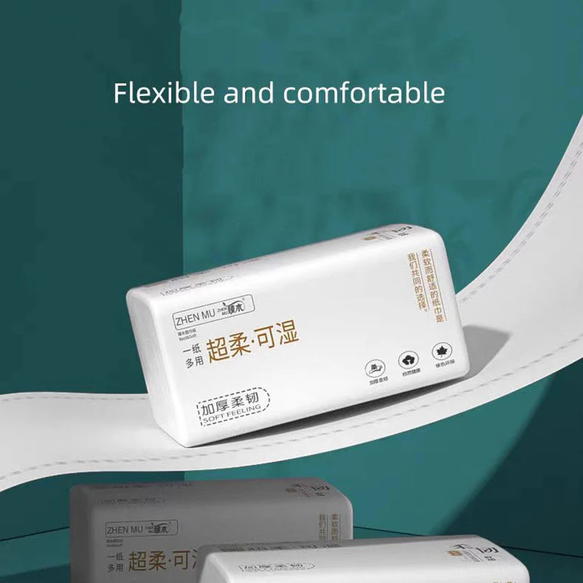 6 Packs Extractable Toilet Paper 5 Layers Thickened Wettable Facial Tissue Kitchen Napkins Handkerchiefs Disposable Tissue Paper