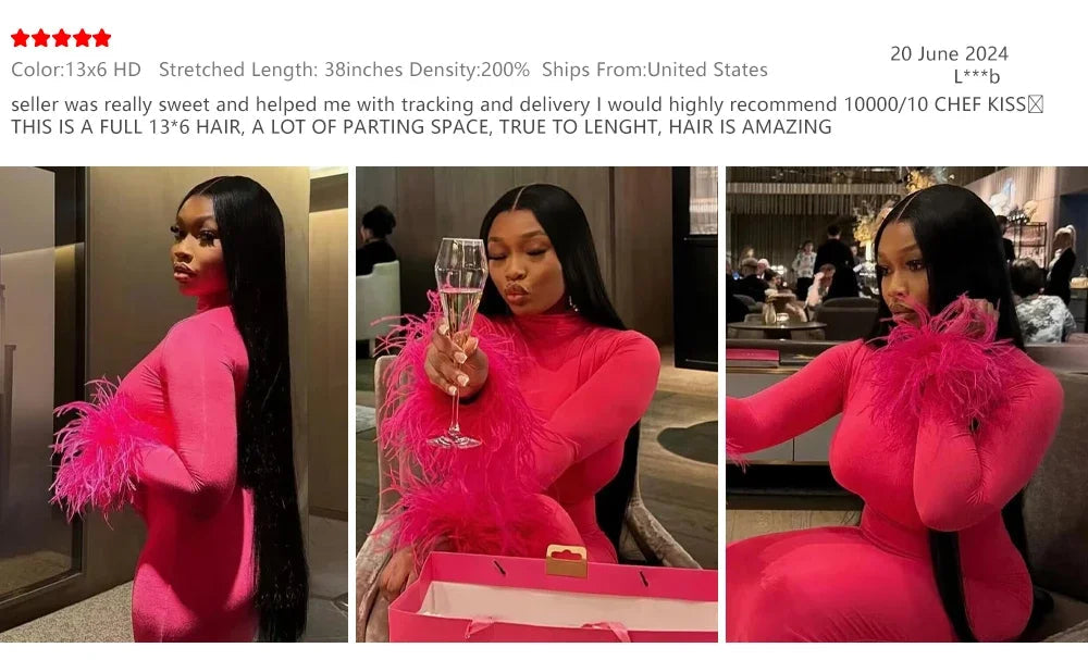 250 Density 13x4 13x6 Transparent Bone Straight 30 40 Inches Lace Front Human Hair Wigs Brazilian Frontal Wigs For Women Viralgem Store