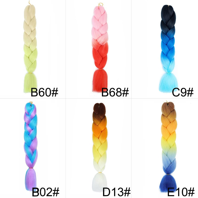 WIGSIN 24Inch Synthetic Long Straight Jumbo Braiding Hair Extension DIY Box Twist Crochet Hairpiece for Women Viralgem Store