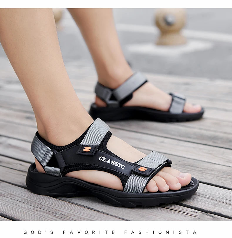 2024 New Men Breathable Mesh Sandals Summer Lightweight Outdoor Beach Sandals High Quality Comfort Non-slip Men's Casual Shoes