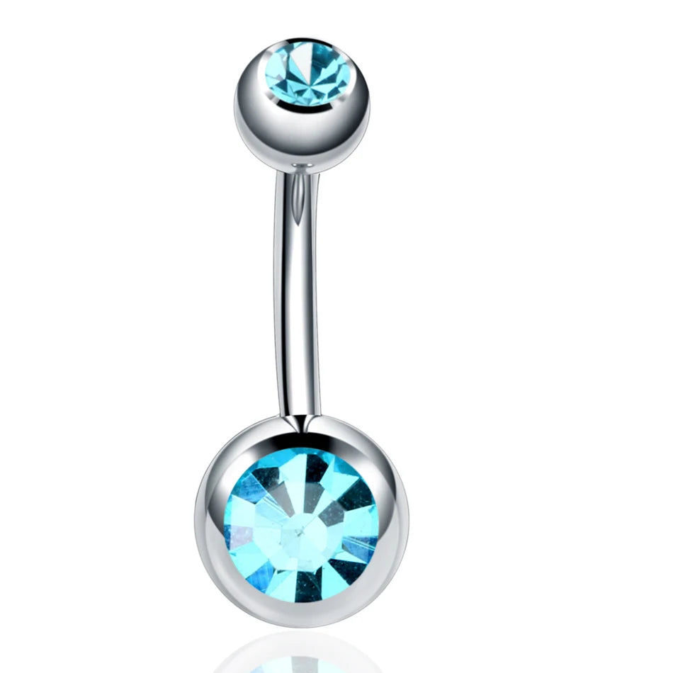 1PC Stainless Steel Belly Button Piercing Body Jewelry Women Cubic Zirconia Drop Dangle Earring Navel Piercing ombligo