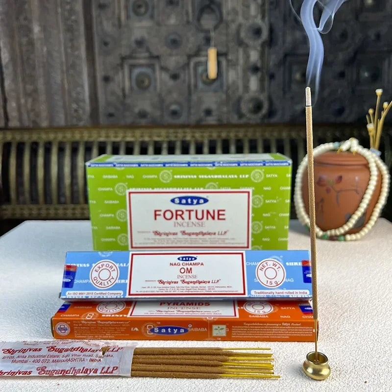5BOX Indian Incense Sticks White Sage Sandalwood Natural Household Indoor Clean Air NAG Champa Satya Handmade Lavender Incenso