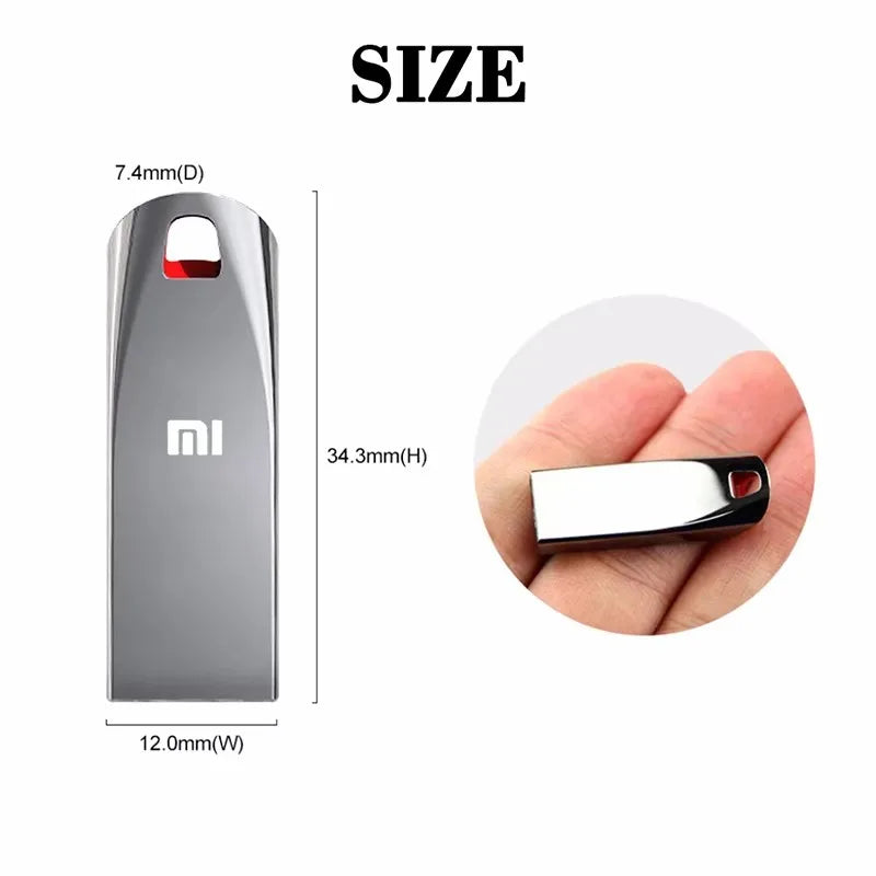 Xiaomi 2TB Metal Flash Drives USB 3.2 Super High Speed Pendrive 1TB 512GB Portable Usb Drive Waterproof Memoria Usb Flash Disk