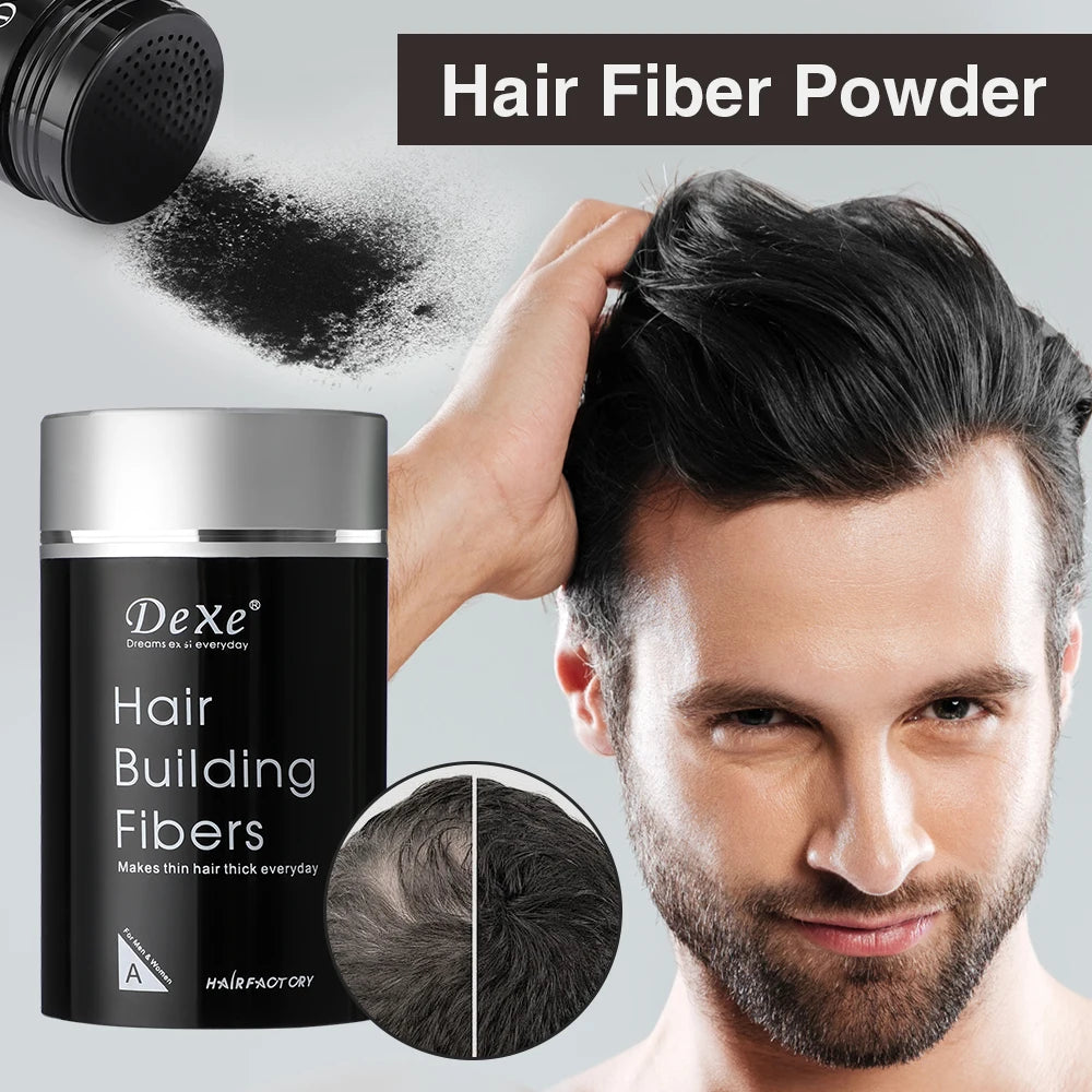 20g DEXE Hair Building Fibers Powder Black Natural Hair Care Sweat Resistant Hair Growth Thicken Product for Thinning Hair Scalp