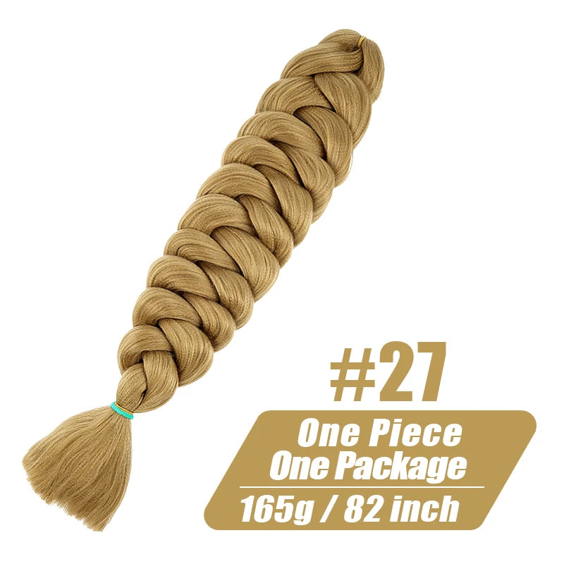 Xpression Jumbo Braiding Hair 82 Inch 165g Crochet Hair Pre Stretched Box Twist Braids Synthetic Hair Extensions For BWomen Viralgem Store
