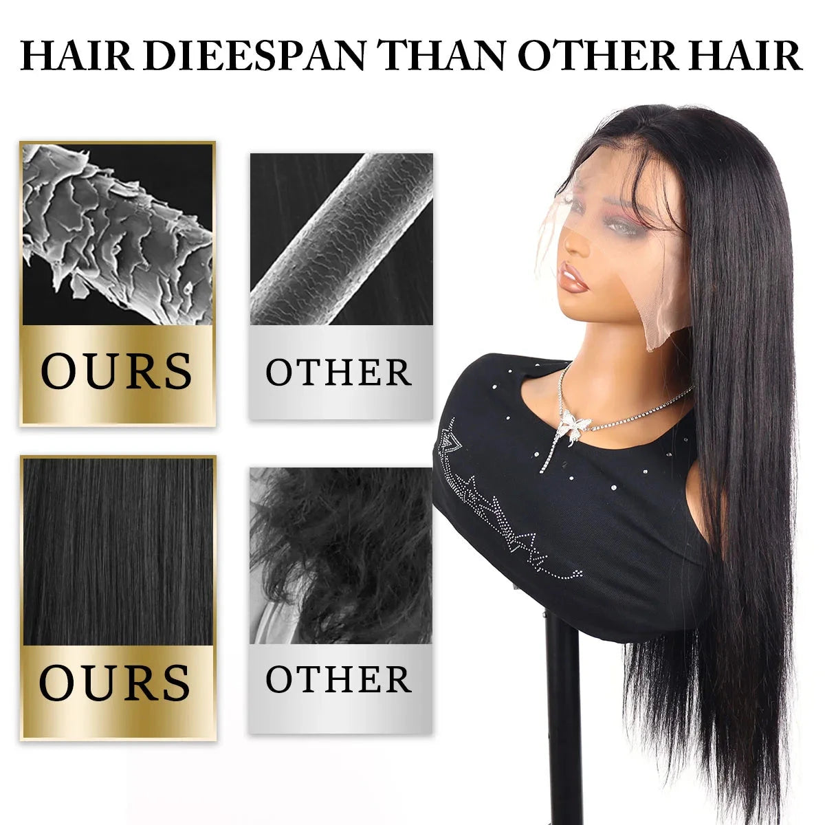 220% 40 42 Inch 13x6 Bone Straight HD Lace Front Human Hair Wigs Brazilian Pre Plucked 250 Density Lace Frontal Wig For Women Viralgem Store