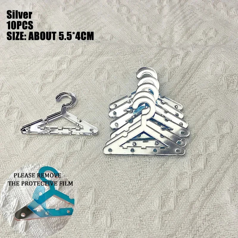 8pcs Hangers Earring Jewelry Hanger Display Stand Acrylic Organizer Creative Coat Hanger Shape Tabletop Ear Stud Jewelry Storage Viralgem Store