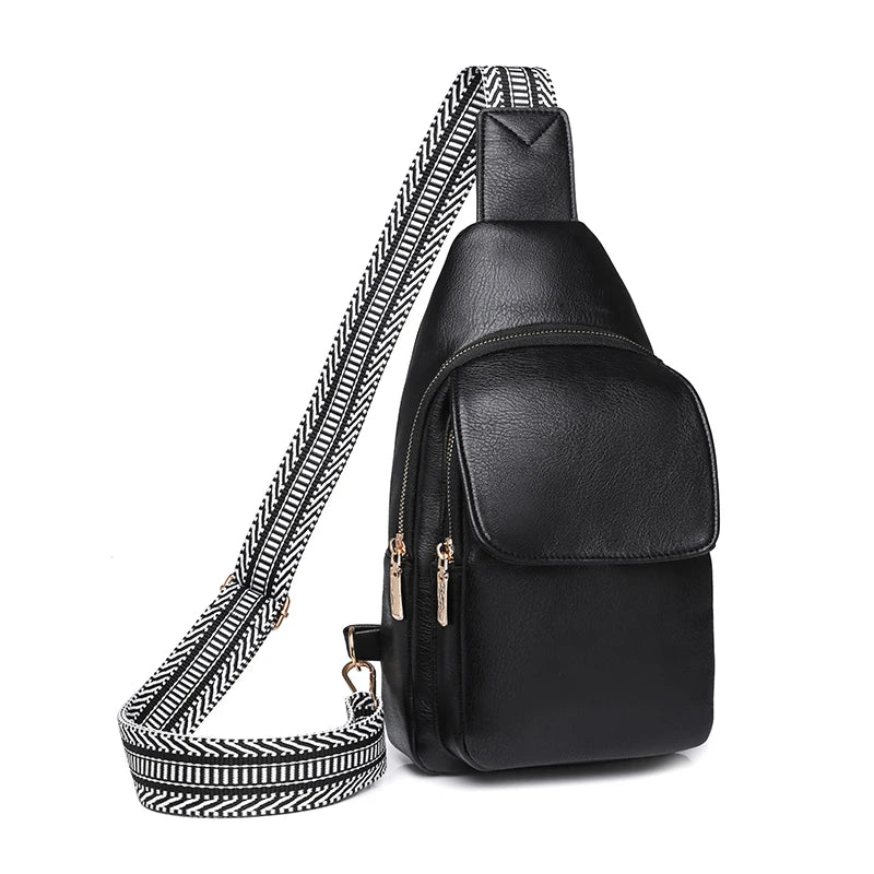 Women Bag Soft PU Leather Shoulder Purse Vintage Fashion Female Chest Bag Designer Multifunctional Shoulder Messenger Crossbody Viralgem Store