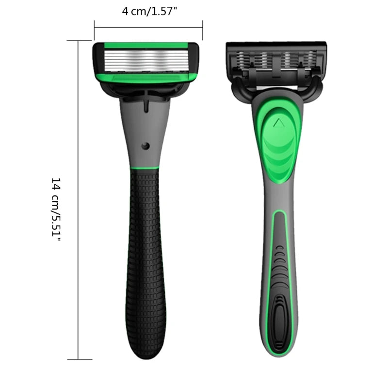 Upgrade Your Shaving Routine with 7 Layer Head Set and Rubber Handle Grooming