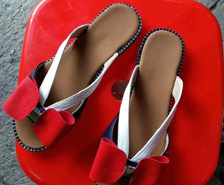 Summer Women Slippers Cute Butterfly-Knot Casual Sandals Lady Slides Flats Slip-On Women Shoes for Women 2023 Zapatillas Mujer