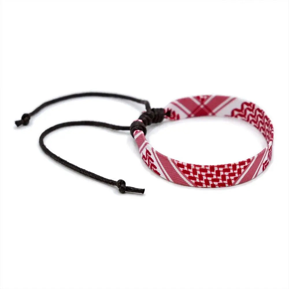 1PC Arabic Scarf Style Bracelet Multicolor Weave Bracelets Geometric Wave Point Traditional Patterns Webbing Hand Rope Viralgem Store