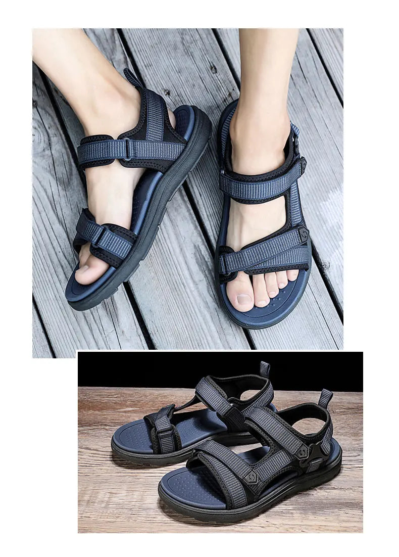 Vanmie Sandal Men 2023 Summer Sandals for Men Leisure Beach Sandals Male Summer Shoes Lightweight Outdoor Casual Shoes