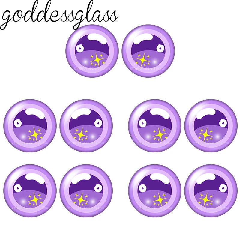 5pairs Cartoon Glass Doll eye Cute Pupils Stars 12mm/18mm/20mm/25mm Round cabochon flat back Making findings Jewelry