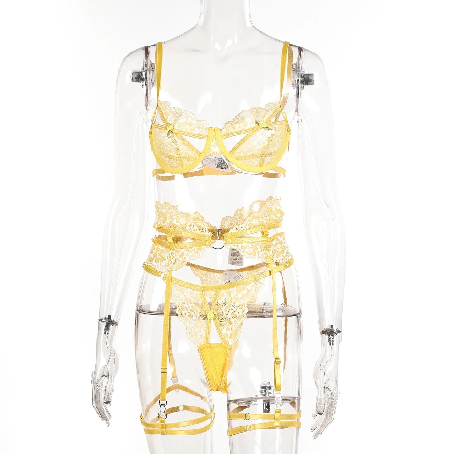 Toucheart Sexy Bra Set Contrast Color Lace Hollow Breathable Garter Hot Erotic Sexy Costumes Underwear Seamless Bra Thong Suit Viralgem Store