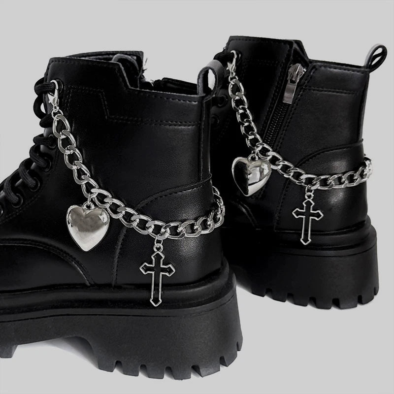 1pc Big Star Charms Chunky Chains Martin Boots Canvas Shoes Buckles Decoration Y2k Hearts Shoes Accessories Harajuku Jewelry Viralgem Store