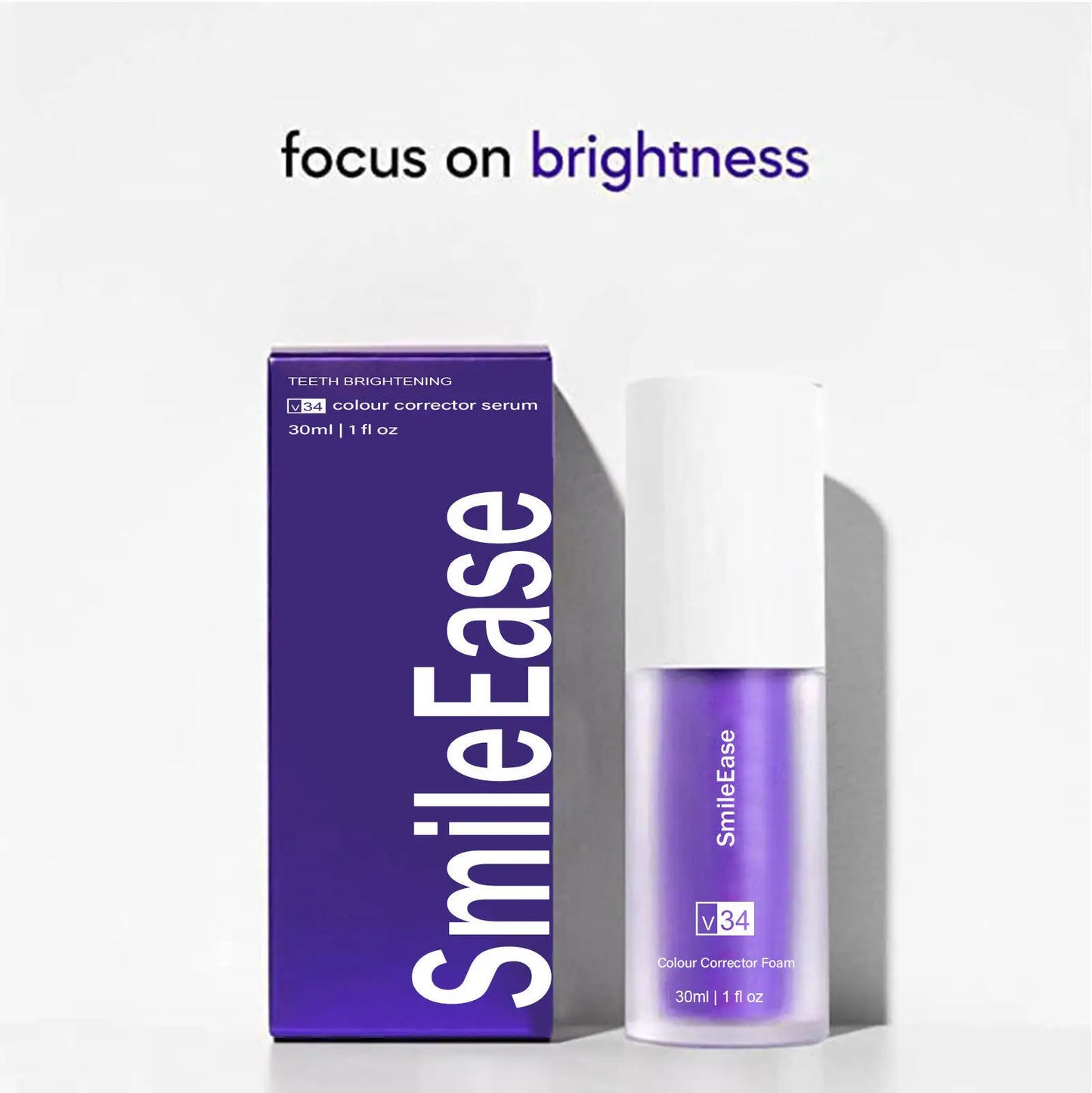 30ml V34 SmileKit Purple Toothpaste Whitening Removes Tartar Clean Oral Hygiene Fresh Breath Brightening Teeth Care Products