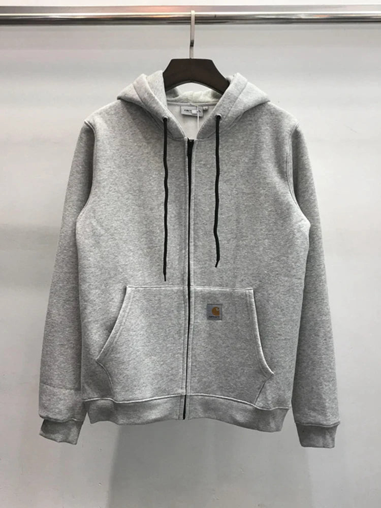 T cardigan zipper hooded sweatshirt loose casual sports men and women couple coat hoodie trendy