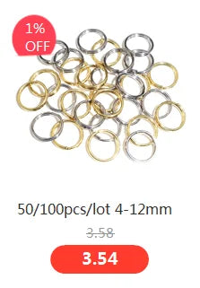 50-200pcs DIY Jewelry Making Accessories Findings Earring Hooks/Jump Rings/Lobster Clasps Craft