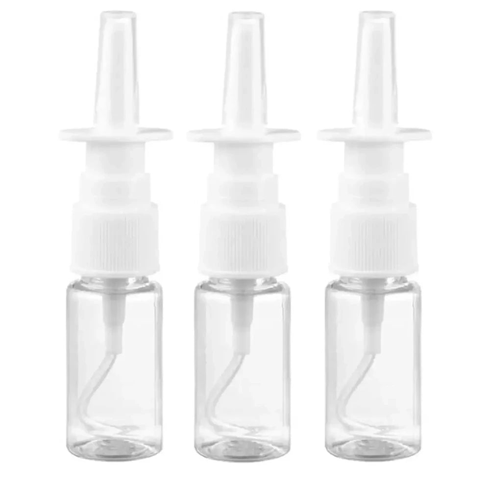 2Pcs/Lot  10ml 20ml 30ml Nasal Spray Bottle Plastic Nose Mist Sprayer Press Spray Head Empty Bottles Refillable Atomizer Viralgem Store