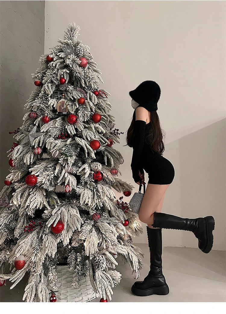 Summer Sexy High Neck Tight Dress Oversleeve Pleated Bottom Wrapped Hip Dress Women Bodycon Viralgem Store