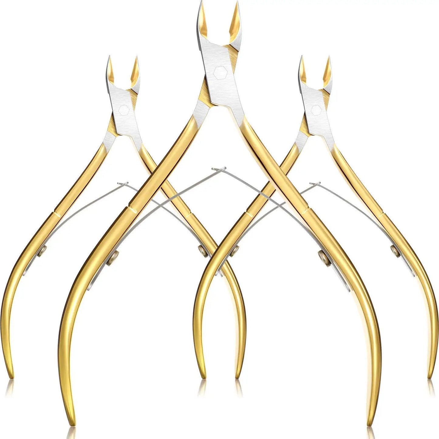 3 Pcs/Set Toenail Fingernail Cuticle Nippper Professional Nail Clipper Manicure Cutter Scissoris Stainless Steel Trimmer Tools Viralgem Store