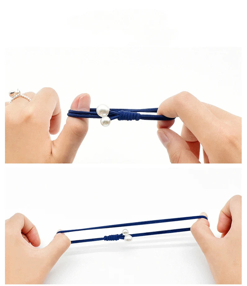 50/12PCS  Women Elastic Hair Ties Pearls Fashion Girls Scrunchies Ponytail Holder Rubber band Hair Rope Hair Accessories Viralgem Store