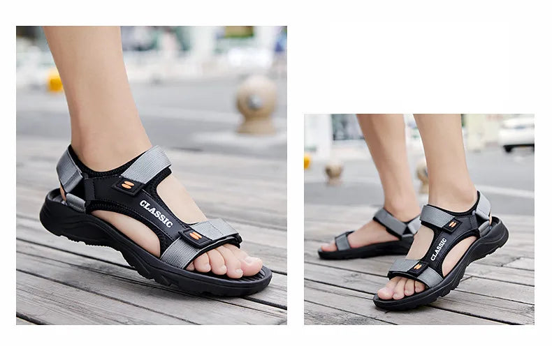 2024 New Men Breathable Mesh Sandals Summer Lightweight Outdoor Beach Sandals High Quality Comfort Non-slip Men's Casual Shoes