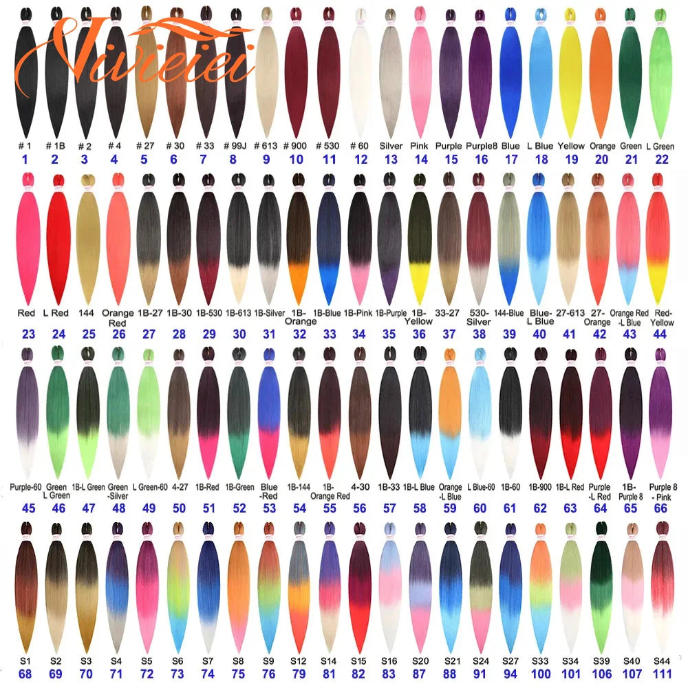 Synthetic Jumbo Braids Hair Extensions 28 Inch Braiding Hair Pre Stretched Orange Green White Blue Red Pink Purple Braids Viralgem Store