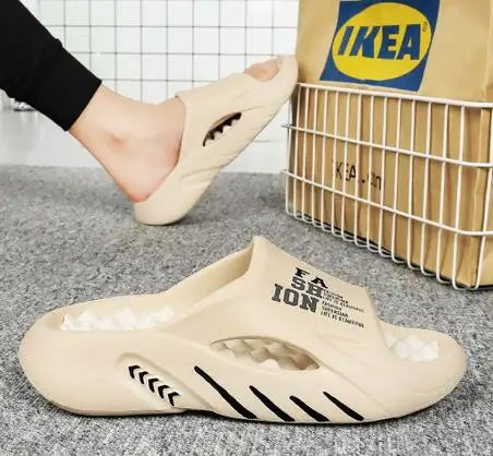 2023 NEW Men's Slippers Massage Slip-on Platform Slippers for Men Fashion Outdoor Beach Anti-slip Flip-Flops Man's Sandals 38-45