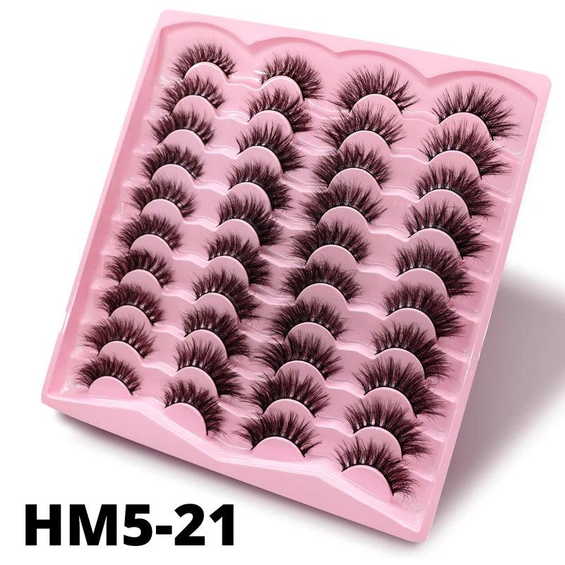 2 Style 20 Pairs Eyelash 3D Natural Mink False Eyelashes Makeup Fake Eye Lashes Faux Cilios Make Up Beauty Tools Wholesale