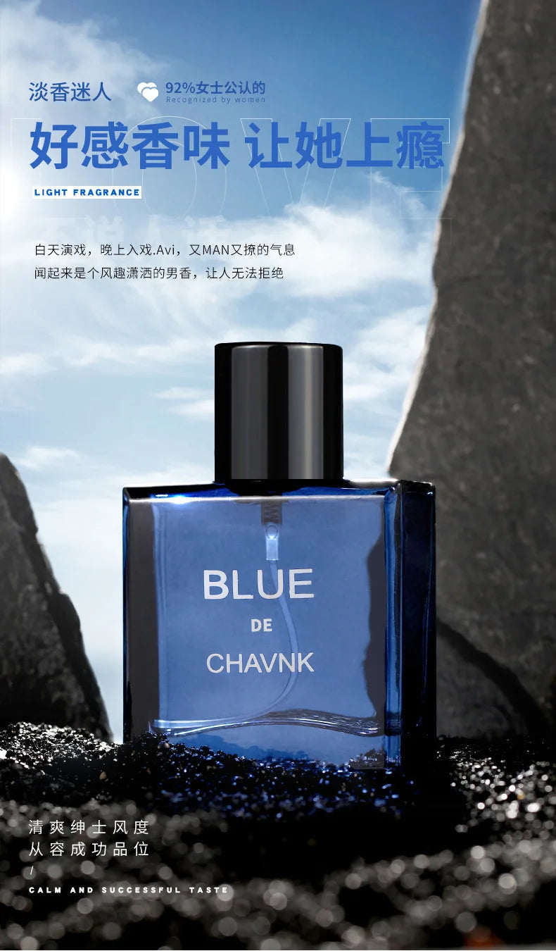 30ml Classic BLUE DE CHAVNK EAU DE PARFUM Pheromone Perfume Sky Blue HOMME SPORT Glamour Fragrance Body Spray for Men Gentlemen