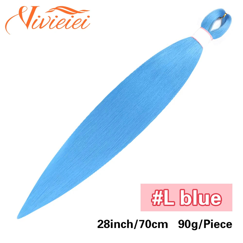 Synthetic Jumbo Braids Hair Extensions 28 Inch Braiding Hair Pre Stretched Orange Green White Blue Red Pink Purple Braids Viralgem Store