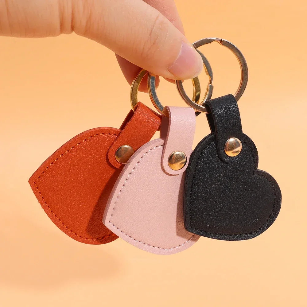 2024 Charm Leather Heart Key Chain Fashion Leather Heart Shape Keychain Women Car Key Holder Home Key Ring Bag Car Pendant Gift Viralgem Store