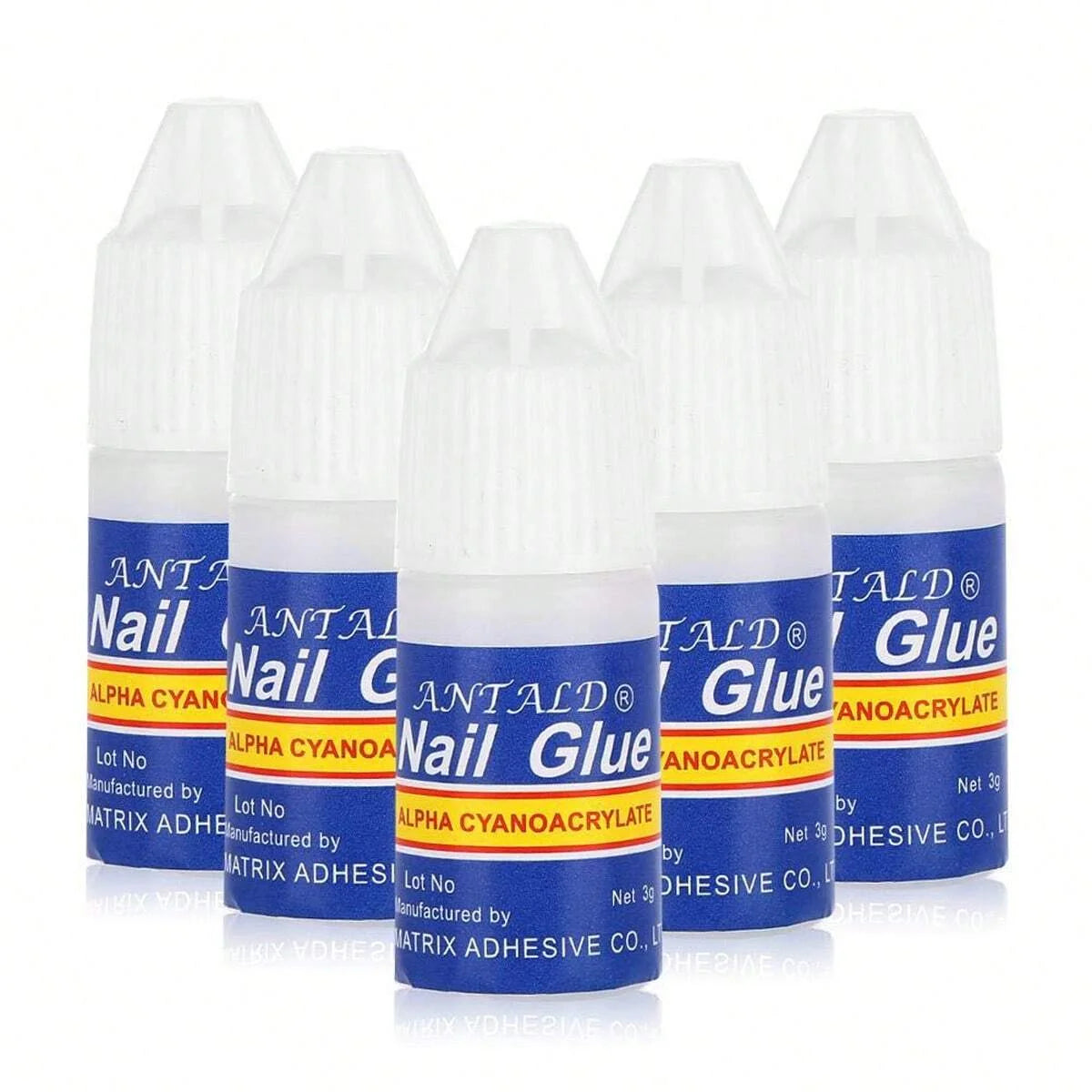 5pcs*3g Strong Adhesive Nail Glue -Fast Drying Nail Bond Glue for Acrylic False Nail Tips Gem Rhinestone Jewelry Sticky Glue Gel Viralgem Store