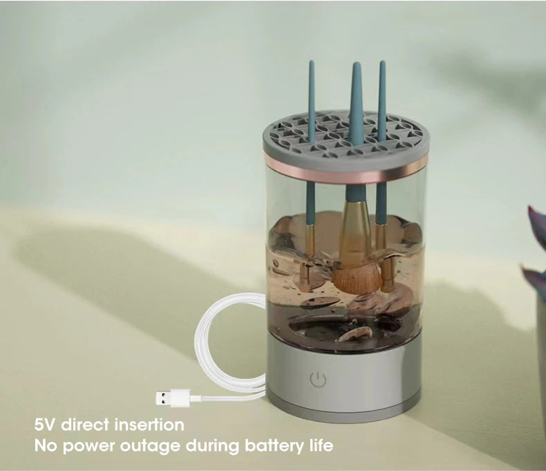 USB Electric Makeup Brush Cleaner Portable 3 In 1 Makeup Brushes Drying Rack Lazy Cleaning Brush Washer Quick Dry Tool New Viralgem Store