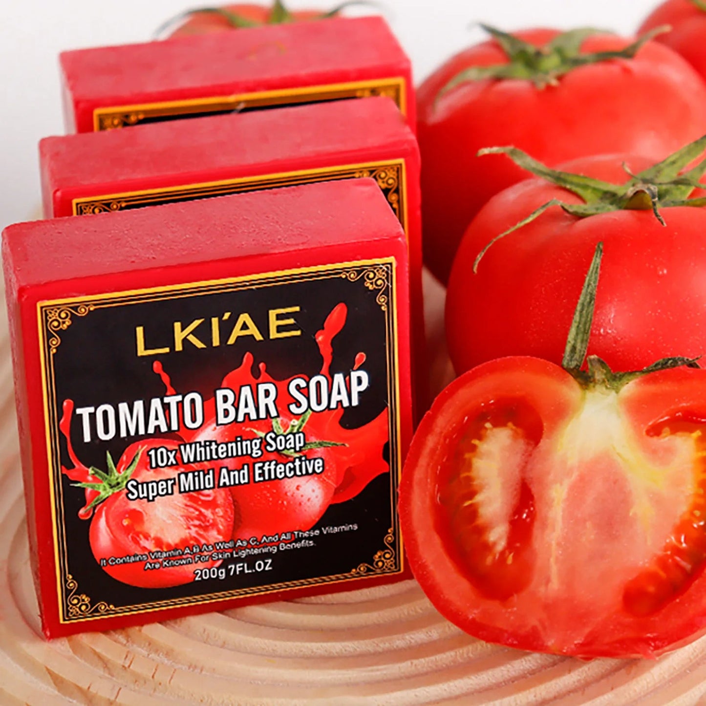AILKE Organic Tomato Soap Bar, Lightening Skin, Deeply Clean, Exfoliate, Remove Dark Spots, Moisturizing, For Face and Body Viralgem Store