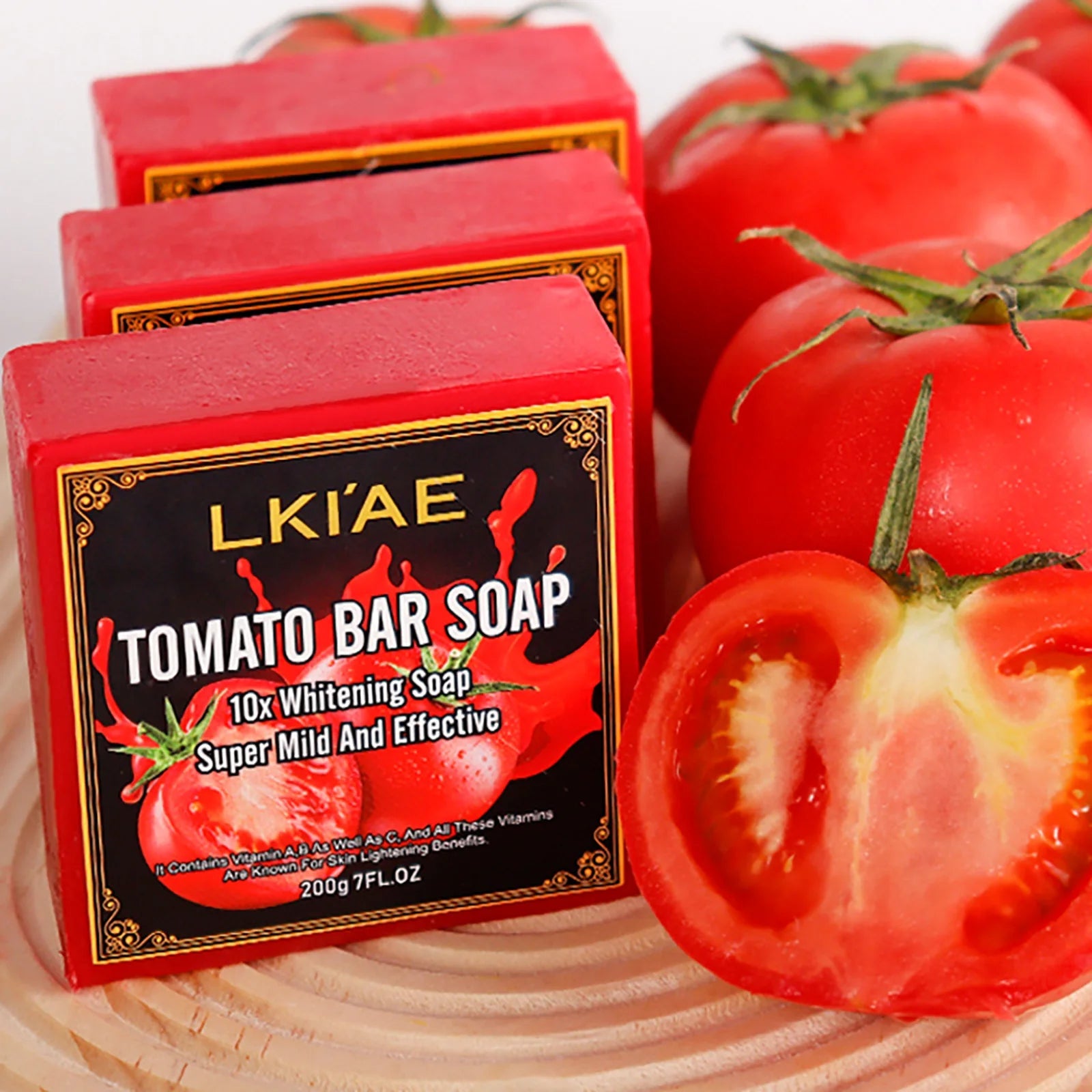 AILKE Organic Tomato Soap Bar, Lightening Skin, Deeply Clean, Exfoliate, Remove Dark Spots, Moisturizing, For Face and Body Viralgem Store