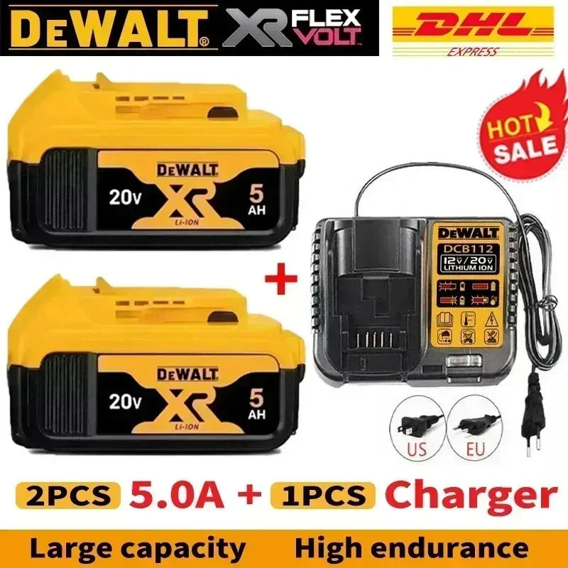 100% Original DEWALT 🔋 20V/60V MAX XR Rechargeable Tool Battery 6Ah/9Ah Compatible with DCB200 Series for Dewalt Tools 👍 Viralgem Store