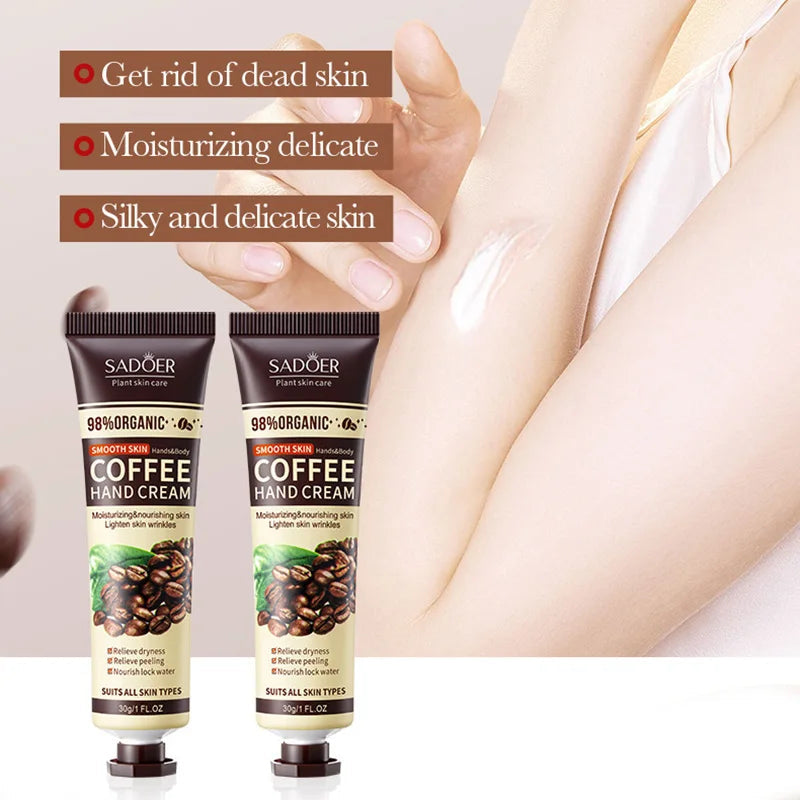 1/2/3/5pcs SADOER Coffee Hand Cream Sets Moisturizing Nourishing Whitening Hydrating Hands Skin Care Products Viralgem Store