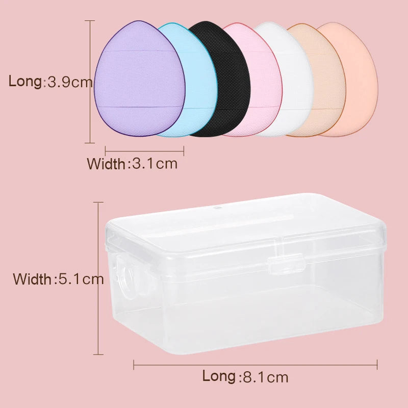 10Pcs Mini Finger Puff Foundation Small Air Cushion Powder Sponge Face Concealer BB Cream Cosmetic Applicator Makeup Tools Viralgem Store