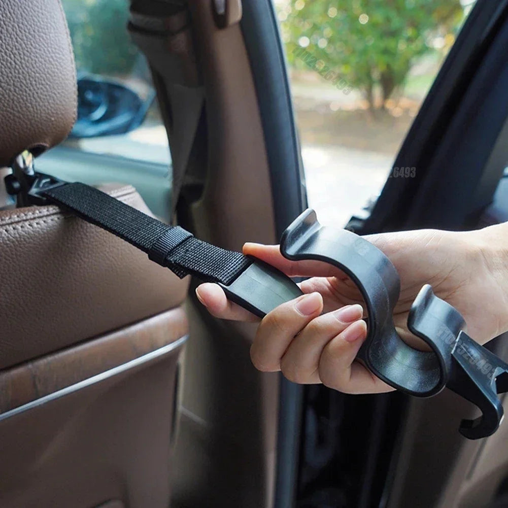 2pcs Car Trunk Storage Hook For Bag Umbrella Fishing Rod Holder Universal Seat Back Organizer Bracket Interior Stowing Tidying