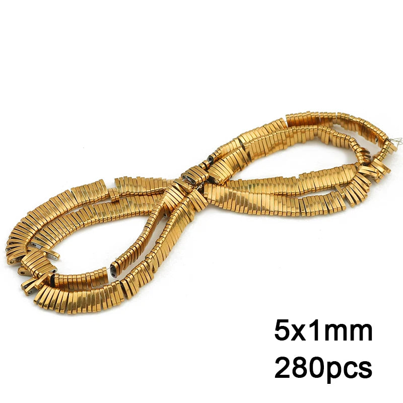 3A+ Retention Color Various Shapes Star Heart Hematite Natural Stone Plated Loose Gold Beads For Jewelry Making Diy Bracelets