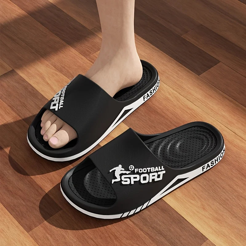 2025 new men's slippers summer PVC men's soft slippers outdoor sports thick anti slip cool slippers beach bathroom home sandals Viralgem Store