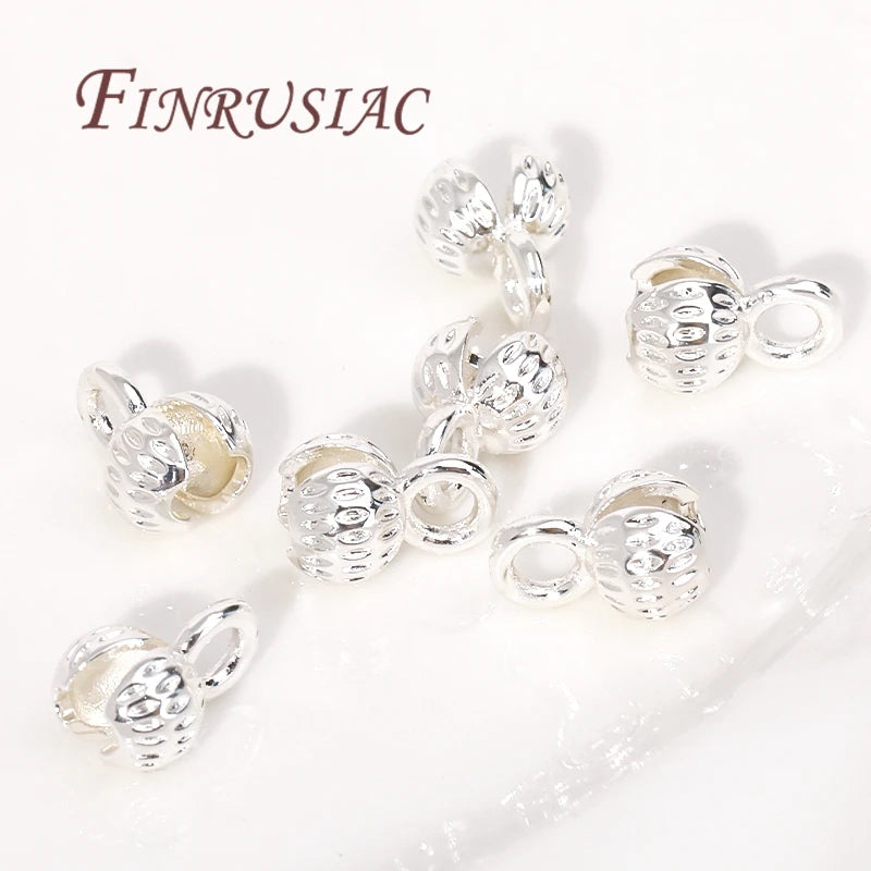 4/5.5MM Brass Cord Ends 18K Gold Plated Clam Shell Bead Tip Ball Chain Crimp Findings For DIY Beading Jewellery Making Supplies