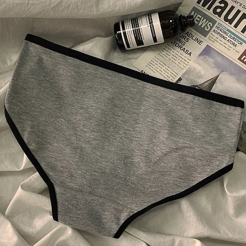 Women Panties Mid-Waist Cotton Solid Simple Sports Underwear Girls'S Briefs Comfortable Breathable Female's Lingerie Viralgem Store